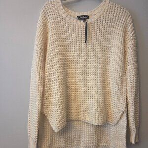 Sam Edelman Wool Blend Cream Chunky Waffle Knit, Size L